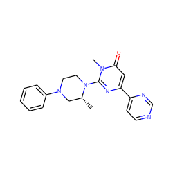 C[C@@H]1CN(c2ccccc2)CCN1c1nc(-c2ccncn2)cc(=O)n1C ZINC000043175874