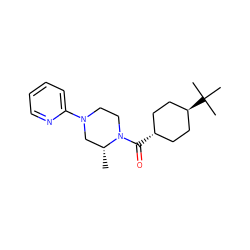 C[C@@H]1CN(c2ccccn2)CCN1C(=O)[C@H]1CC[C@H](C(C)(C)C)CC1 ZINC000261137344