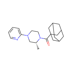 C[C@@H]1CN(c2ccccn2)CCN1C(=O)C12CC3CC(CC(C3)C1)C2 ZINC000096272446