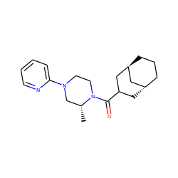 C[C@@H]1CN(c2ccccn2)CCN1C(=O)C1C[C@H]2CCC[C@H](C1)C2 ZINC000101685341