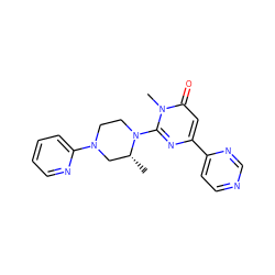 C[C@@H]1CN(c2ccccn2)CCN1c1nc(-c2ccncn2)cc(=O)n1C ZINC000114417284