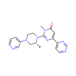 C[C@@H]1CN(c2cccnc2)CCN1c1nc(-c2ccncn2)cc(=O)n1C ZINC000114420115