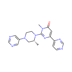 C[C@@H]1CN(c2cncnc2)CCN1c1nc(-c2ccncn2)cc(=O)n1C ZINC000114416432