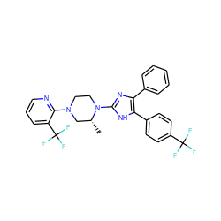 C[C@@H]1CN(c2ncccc2C(F)(F)F)CCN1c1nc(-c2ccccc2)c(-c2ccc(C(F)(F)F)cc2)[nH]1 ZINC000028953882