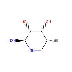 C[C@@H]1CN[C@@H](N)[C@H](O)[C@@H]1O ZINC000026568833