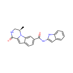 C[C@@H]1CNC(=O)c2cc3ccc(C(=O)Nc4cc5ccccc5[nH]4)cc3n21 ZINC000117690559