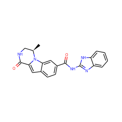 C[C@@H]1CNC(=O)c2cc3ccc(C(=O)Nc4nc5ccccc5[nH]4)cc3n21 ZINC000117692019