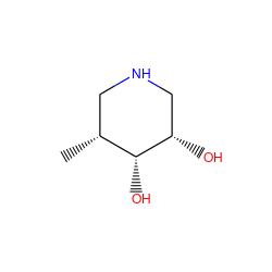 C[C@@H]1CNC[C@H](O)[C@@H]1O ZINC000026574708