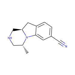 C[C@@H]1CNC[C@H]2Cc3ccc(C#N)cc3N12 ZINC000028464173