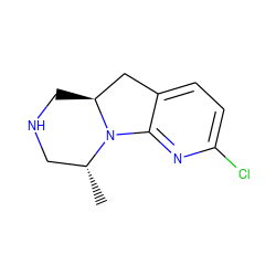 C[C@@H]1CNC[C@H]2Cc3ccc(Cl)nc3N12 ZINC000028571455