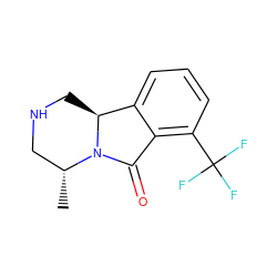 C[C@@H]1CNC[C@H]2c3cccc(C(F)(F)F)c3C(=O)N12 ZINC000028604276