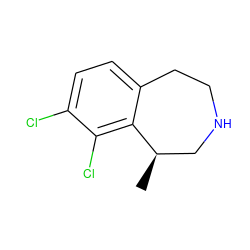 C[C@@H]1CNCCc2ccc(Cl)c(Cl)c21 ZINC000006733457