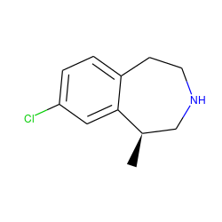 C[C@@H]1CNCCc2ccc(Cl)cc21 ZINC000022011749