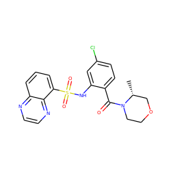 C[C@@H]1COCCN1C(=O)c1ccc(Cl)cc1NS(=O)(=O)c1cccc2nccnc12 ZINC000040764235