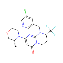 C[C@@H]1COCCN1c1cc(=O)n2c(n1)N(Cc1cncc(Cl)c1)[C@H](C(F)(F)F)CC2 ZINC000210829934