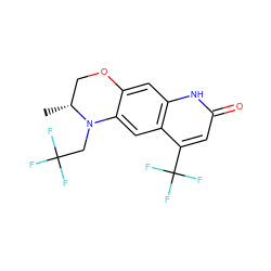 C[C@@H]1COc2cc3[nH]c(=O)cc(C(F)(F)F)c3cc2N1CC(F)(F)F ZINC000014967368