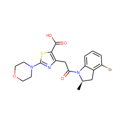 C[C@@H]1Cc2c(Br)cccc2N1C(=O)Cc1nc(N2CCOCC2)sc1C(=O)O ZINC000103240871