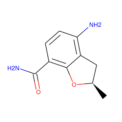 C[C@@H]1Cc2c(N)ccc(C(N)=O)c2O1 ZINC000169348793