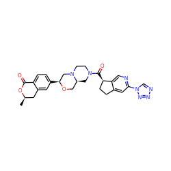 C[C@@H]1Cc2cc([C@H]3CN4CCN(C(=O)[C@@H]5CCc6cc(-n7cnnn7)ncc65)C[C@H]4CO3)ccc2C(=O)O1 ZINC000148951698