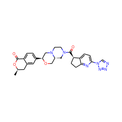 C[C@@H]1Cc2cc([C@H]3CN4CCN(C(=O)[C@@H]5CCc6nc(-n7cnnn7)ccc65)C[C@@H]4CO3)ccc2C(=O)O1 ZINC000145752015