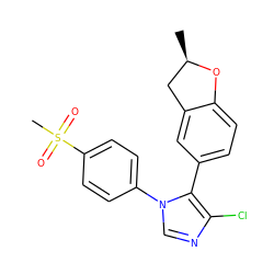 C[C@@H]1Cc2cc(-c3c(Cl)ncn3-c3ccc(S(C)(=O)=O)cc3)ccc2O1 ZINC000013525255