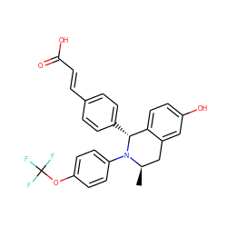 C[C@@H]1Cc2cc(O)ccc2[C@@H](c2ccc(/C=C/C(=O)O)cc2)N1c1ccc(OC(F)(F)F)cc1 ZINC000653730586