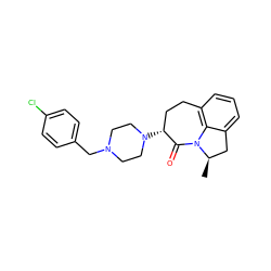 C[C@@H]1Cc2cccc3c2N1C(=O)[C@H](N1CCN(Cc2ccc(Cl)cc2)CC1)CC3 ZINC000022454051