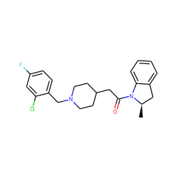 C[C@@H]1Cc2ccccc2N1C(=O)CC1CCN(Cc2ccc(F)cc2Cl)CC1 ZINC000013860177