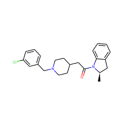 C[C@@H]1Cc2ccccc2N1C(=O)CC1CCN(Cc2cccc(Cl)c2)CC1 ZINC000013860163