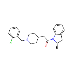 C[C@@H]1Cc2ccccc2N1C(=O)CC1CCN(Cc2ccccc2Cl)CC1 ZINC000013860161