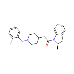 C[C@@H]1Cc2ccccc2N1C(=O)CC1CCN(Cc2ccccc2F)CC1 ZINC000013860155