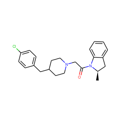 C[C@@H]1Cc2ccccc2N1C(=O)CN1CCC(Cc2ccc(Cl)cc2)CC1 ZINC000013860112