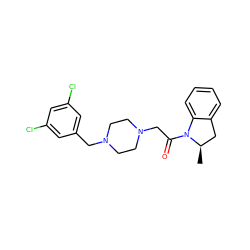 C[C@@H]1Cc2ccccc2N1C(=O)CN1CCN(Cc2cc(Cl)cc(Cl)c2)CC1 ZINC000022941474