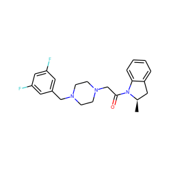 C[C@@H]1Cc2ccccc2N1C(=O)CN1CCN(Cc2cc(F)cc(F)c2)CC1 ZINC000022941468