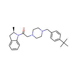 C[C@@H]1Cc2ccccc2N1C(=O)CN1CCN(Cc2ccc(C(C)(C)C)cc2)CC1 ZINC000022941433