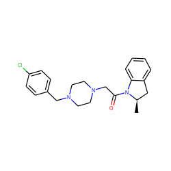 C[C@@H]1Cc2ccccc2N1C(=O)CN1CCN(Cc2ccc(Cl)cc2)CC1 ZINC000022941259