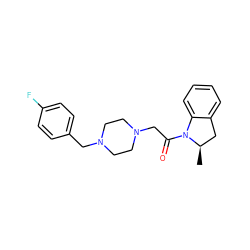 C[C@@H]1Cc2ccccc2N1C(=O)CN1CCN(Cc2ccc(F)cc2)CC1 ZINC000022941410