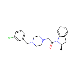 C[C@@H]1Cc2ccccc2N1C(=O)CN1CCN(Cc2cccc(Cl)c2)CC1 ZINC000022941486