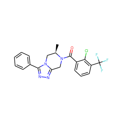 C[C@@H]1Cn2c(nnc2-c2ccccc2)CN1C(=O)c1cccc(C(F)(F)F)c1Cl ZINC000473106900