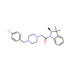 C[C@@H]1N(C(=O)CN2CCN(Cc3ccc(Cl)cc3)CC2)c2ccccc2C1(C)C ZINC000022941309