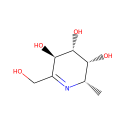 C[C@@H]1N=C(CO)[C@@H](O)[C@H](O)[C@@H]1O ZINC000026573764