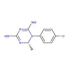 C[C@@H]1N=C(N)N=C(N)N1c1ccc(Br)cc1 ZINC000013476267