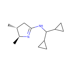 C[C@@H]1N=C(NC(C2CC2)C2CC2)C[C@H]1C ZINC000001493812