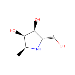 C[C@@H]1N[C@@H](CO)[C@H](O)[C@@H]1O ZINC000038665238