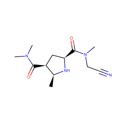 C[C@@H]1N[C@H](C(=O)N(C)CC#N)C[C@@H]1C(=O)N(C)C ZINC000029123149