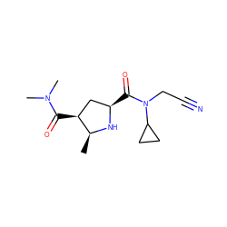 C[C@@H]1N[C@H](C(=O)N(CC#N)C2CC2)C[C@@H]1C(=O)N(C)C ZINC000029061703