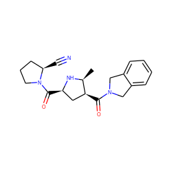 C[C@@H]1N[C@H](C(=O)N2CCC[C@H]2C#N)C[C@@H]1C(=O)N1Cc2ccccc2C1 ZINC000028816316