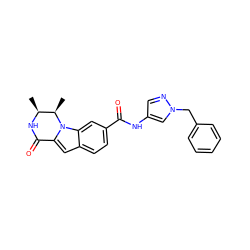 C[C@@H]1NC(=O)c2cc3ccc(C(=O)Nc4cnn(Cc5ccccc5)c4)cc3n2[C@@H]1C ZINC000117691678