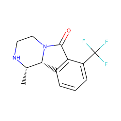 C[C@@H]1NCCN2C(=O)c3c(cccc3C(F)(F)F)[C@H]12 ZINC000035271795