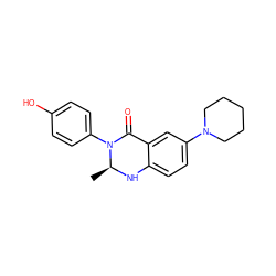 C[C@@H]1Nc2ccc(N3CCCCC3)cc2C(=O)N1c1ccc(O)cc1 ZINC000072111346